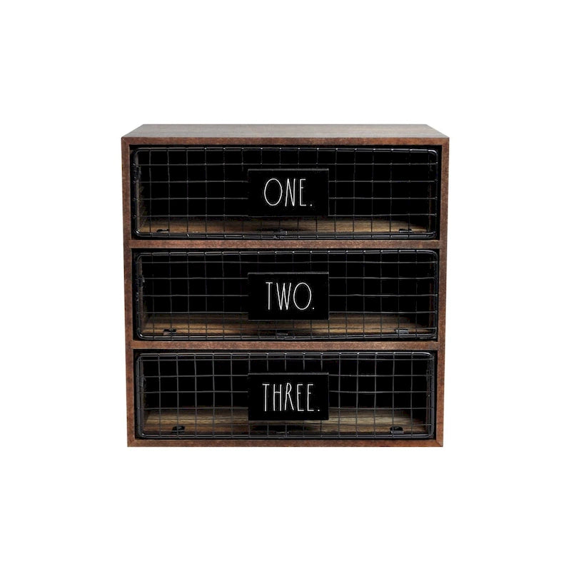 Rae Dunn Desktop Organizer - ONE TWO THREE