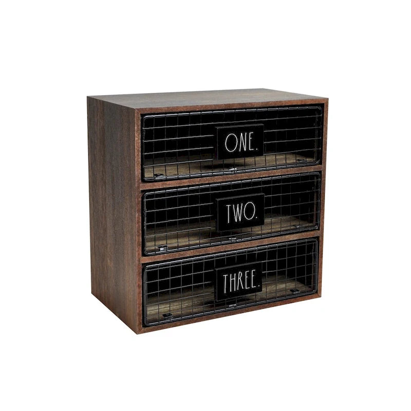 Rae Dunn Desktop Organizer - ONE TWO THREE