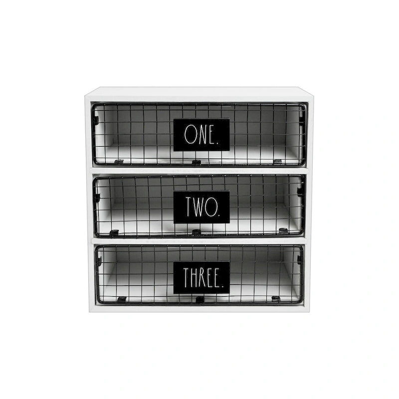 Rae Dunn Desktop Organizer - ONE TWO THREE