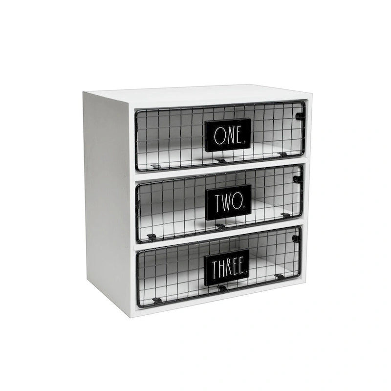 Rae Dunn Desktop Organizer - ONE TWO THREE