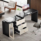 47 Inches Reversible L Shaped Computer Desk for Home Office