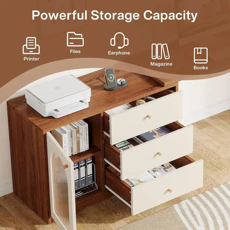47 Inches Reversible L Shaped Computer Desk for Home Office