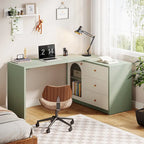 47 Inches Reversible L Shaped Computer Desk for Home Office