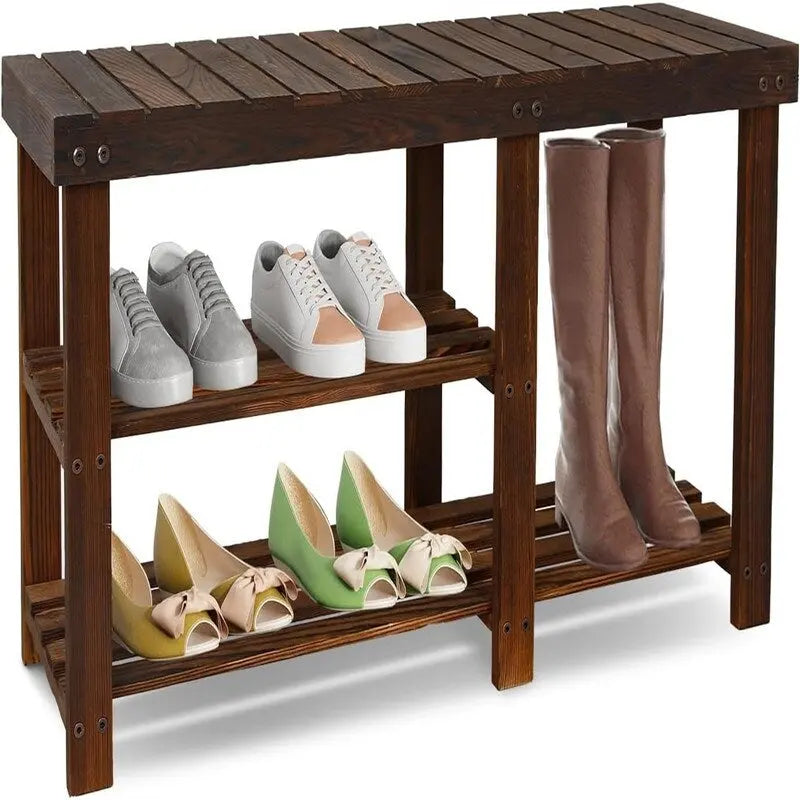 hoe Rack Bench for Entryway - 33.5D x 11.02W x 17.7H