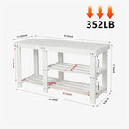 hoe Rack Bench for Entryway - 33.5D x 11.02W x 17.7H