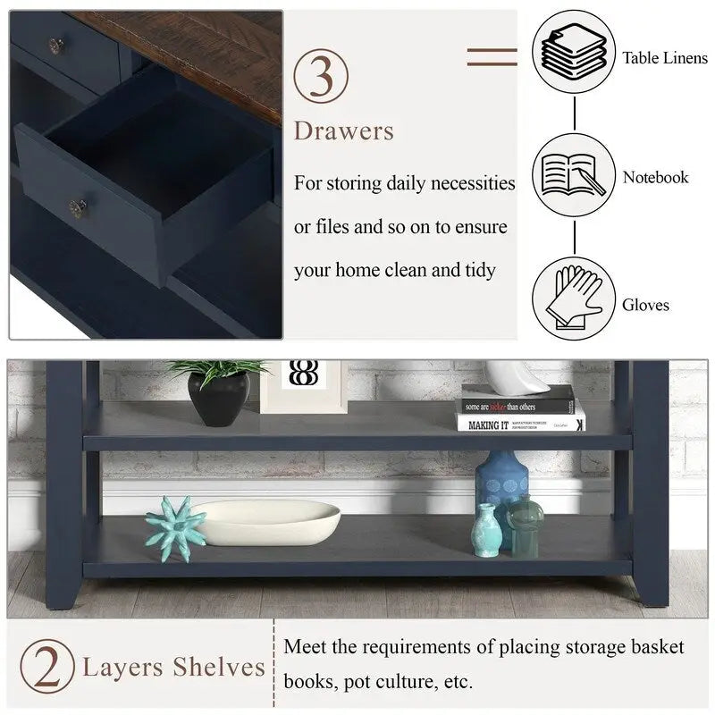 Modern Solid Wood Sofa Table