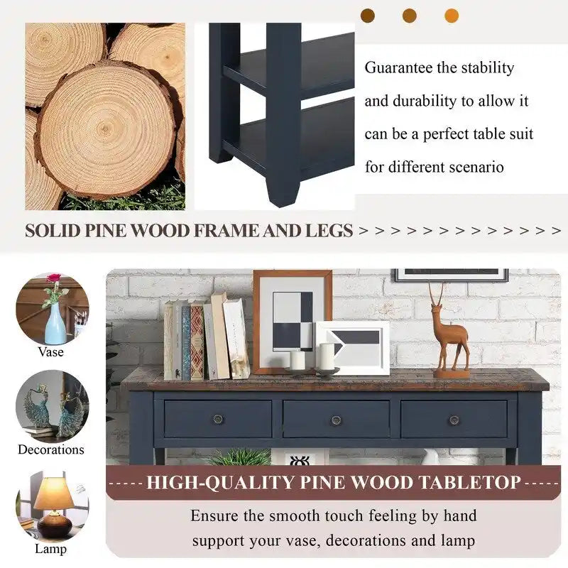 Modern Solid Wood Sofa Table