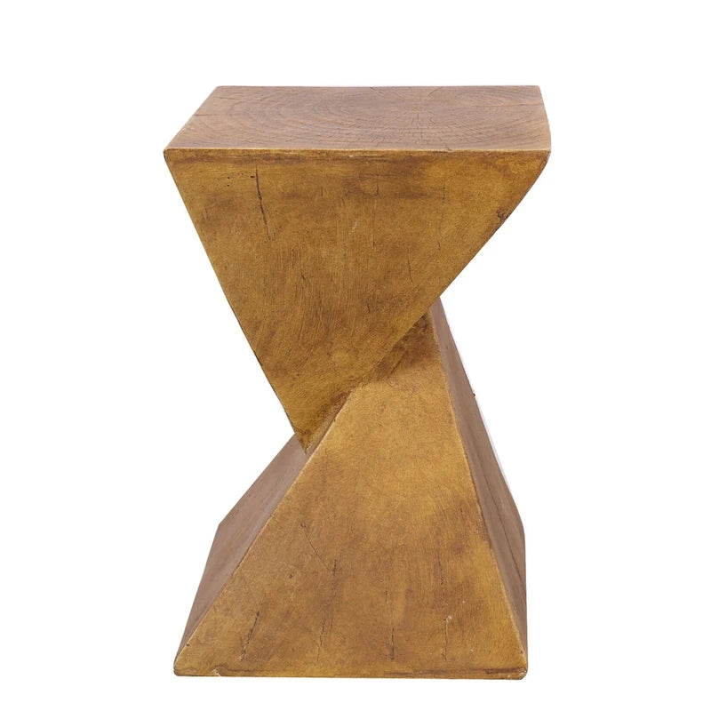 Modern Lightweight Concrete Side Table Accent Table Garden Patio - 12x12x18