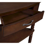 33.8Small Triangle Corner Table, Wood Side Table for Small Spaces Living Room, 3 Tier End Corner Table with Solid Wood Legs