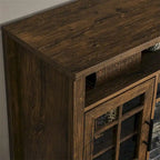 TV Media Stand with Electric Fireplace KD Inserts Heater - 55 inches