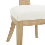 Fescue Fabric and Rubberwood Slat Back Upholstered Dining Chair (Set of 2) by Christopher Knight Home