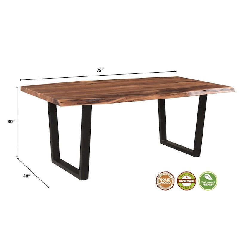 Sienna Live Edge Walnut Dining Table