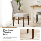Modern Upholstered Dining Chairs, Set of 2