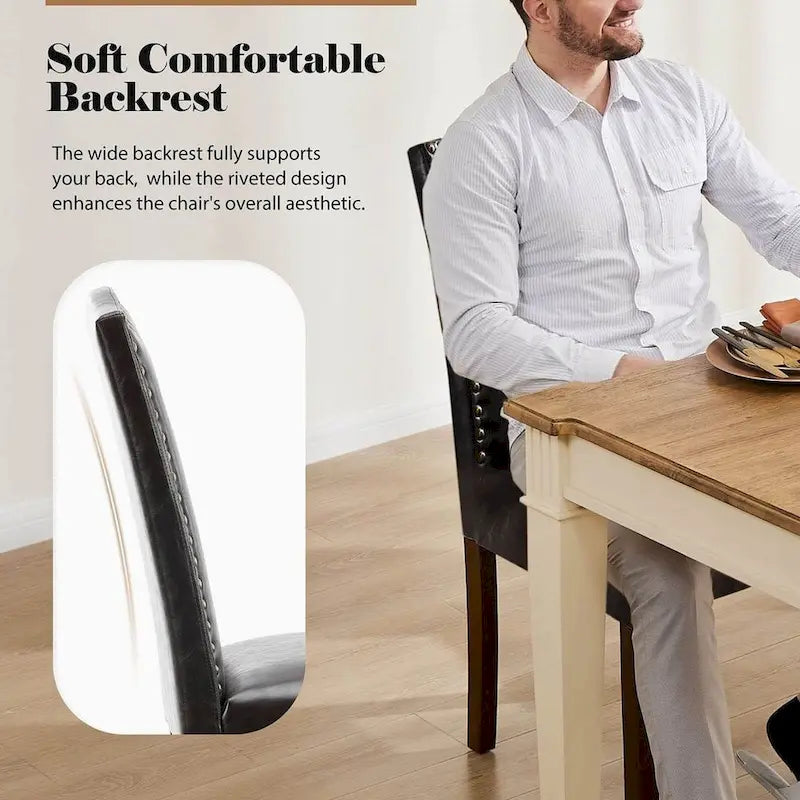 Modern Upholstered Dining Chairs, Set of 2