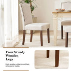Modern Upholstered Dining Chairs, Set of 2