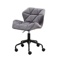 Diamond Tufted Armless Adjustable Swivel Home Office Chair