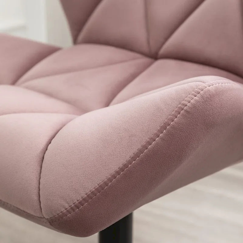 Diamond Tufted Armless Adjustable Swivel Home Office Chair