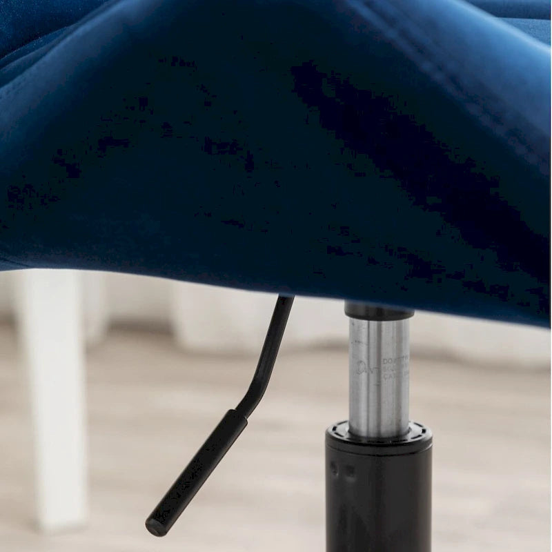 Diamond Tufted Armless Adjustable Swivel Home Office Chair