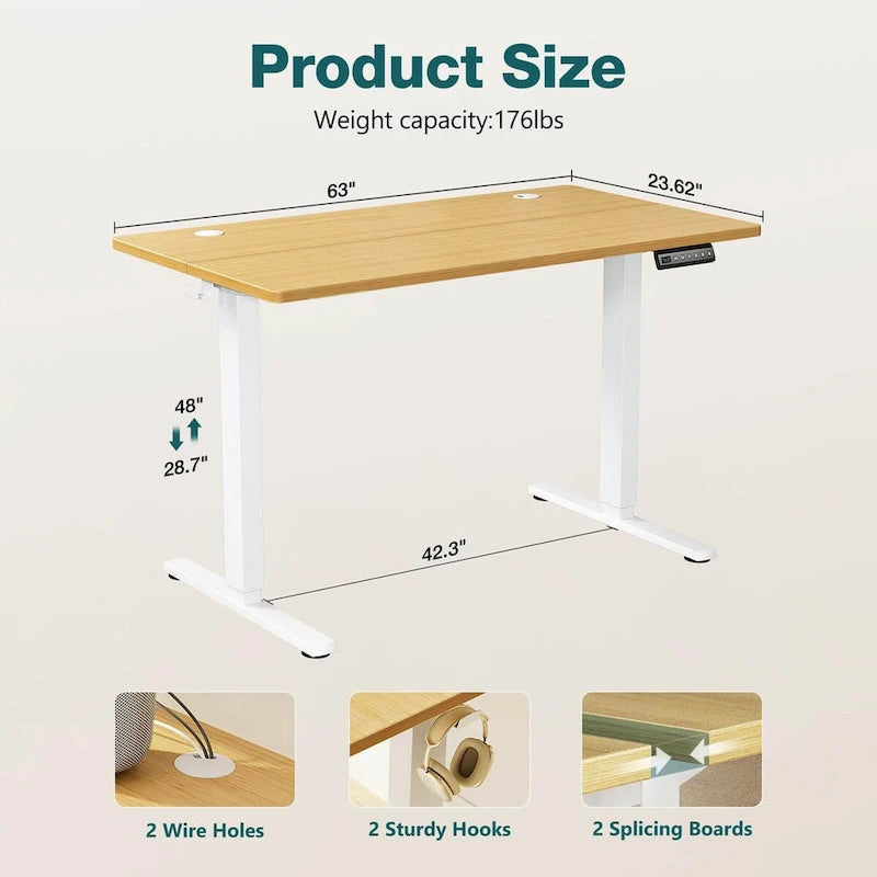 Electric Height Adjustable Ergonomic Computer Desk