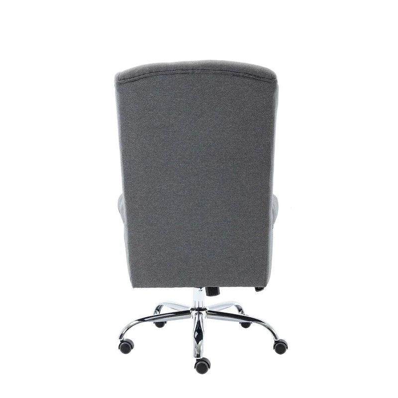 Porthos Home Iaen Wingback Office Chair For Desk, Linen Upholstery