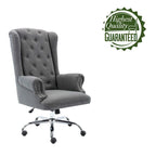 Porthos Home Iaen Wingback Office Chair For Desk, Linen Upholstery