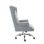 Porthos Home Iaen Wingback Office Chair For Desk, Linen Upholstery