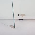 Two-door Glass Display Cabinet 2 Shelves with Door