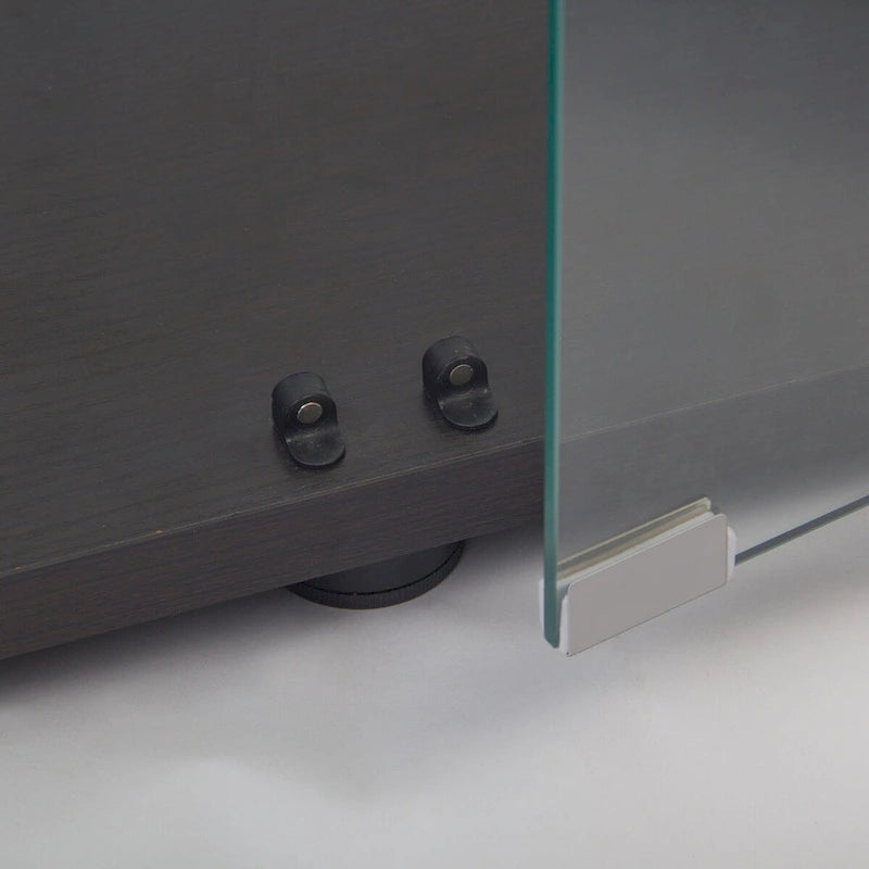 Two-door Glass Display Cabinet 2 Shelves with Door