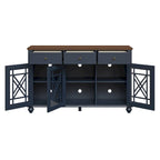 55 Vintage Style Kitchen Accent Buffet Sideboard Cabinet w/ Drawers - 55 in Width