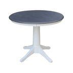 36 in Solid Wood Round Top Pedestal Dining Table with 4 Dining Chairs