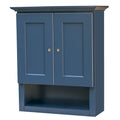 Blue Shaker Bathroom Wall Cabinet - 21x26