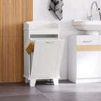 Tilt Out Laundry Hamper,Free Standing Home Organizer Hamper,Bathroom Storage Cabinet