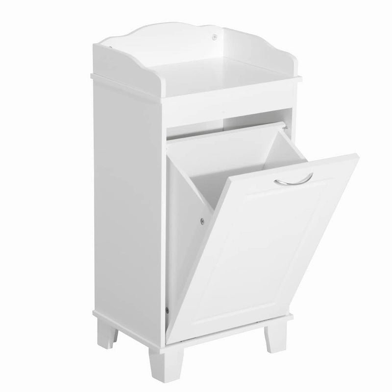 Tilt Out Laundry Hamper,Free Standing Home Organizer Hamper,Bathroom Storage Cabinet