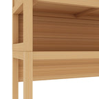 65 Tall Neutral Over-The-Toilet Bathroom Cabinet with Shelf and Two Doors