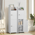 Small Bathroom Storage Cabinet Small Cabinet with Doors and Adjustable Shelves - 7.1D x 7.9W x 29.7H