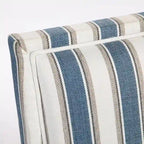 Linen Armchair with Blue and White Striped