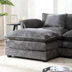 Chenille Fabric L-Shape Comfy Oversized three-seat Modular Sectional Sofa