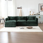 Chenille Fabric L-Shape Comfy Oversized three-seat Modular Sectional Sofa
