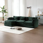 Chenille Fabric L-Shape Comfy Oversized three-seat Modular Sectional Sofa