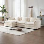 Chenille Fabric L-Shape Comfy Oversized three-seat Modular Sectional Sofa