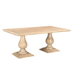 Willow Solid Wood Double Pedestal Dining Table