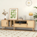 TV Stand for TVs up to 80 with Solid Wood Legs and Ample Storage Space