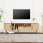 TV Stand for TVs up to 80 with Solid Wood Legs and Ample Storage Space