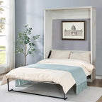 Half Self-Close and Open Murphy Bed Cabinet Space-Saving Bed