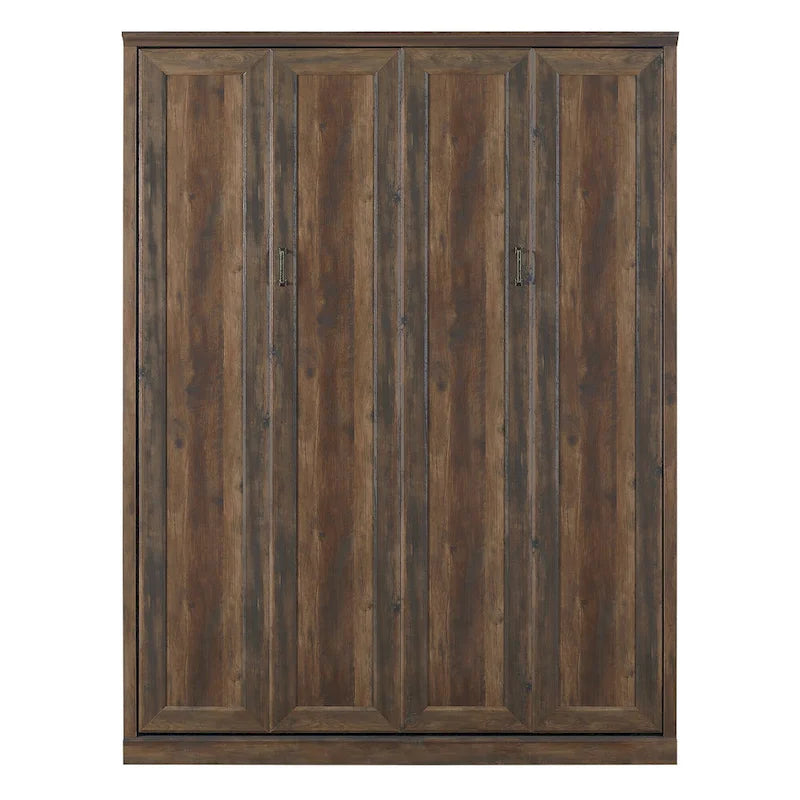 Half Self-Close and Open Murphy Bed Cabinet Space-Saving Bed