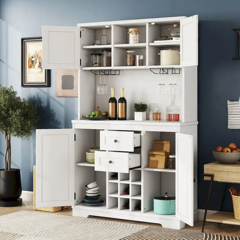73.8H Kitchen Cabinet with Storage - N/A