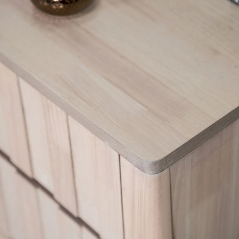 Furniture of America Seren Mid-Century Modern Off-White Solid Wood 6-Drawer Double Dresser