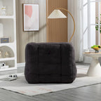 Oaks Aura Fluffy Bean Bag Chair, Super Soft Lazy Sofa Chair With Memory Foam And Ottoman, Indoor Modern Bean Bag Chair