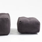 Oaks Aura Fluffy Bean Bag Chair, Super Soft Lazy Sofa Chair With Memory Foam And Ottoman, Indoor Modern Bean Bag Chair
