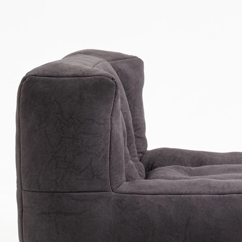 Oaks Aura Fluffy Bean Bag Chair, Super Soft Lazy Sofa Chair With Memory Foam And Ottoman, Indoor Modern Bean Bag Chair